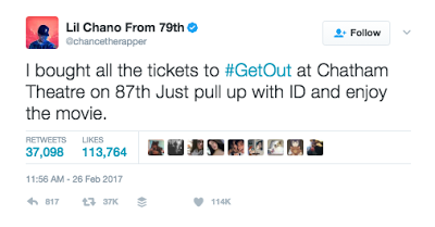 Chance The Rapper supports “Get Out” in a big way