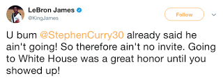 LeBron James – Tweet About Steph, Trump Beef