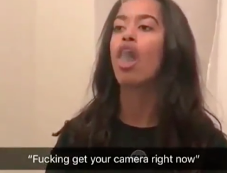 Malia Obama Smoke Rings (Video)