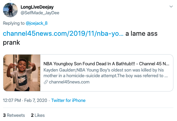 NBA YoungBoy Son Draco Dead?
